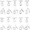 20Sets 10 Style Brass Toggle Clasps KK-FH0002-25-1