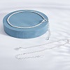 2Pcs Brass Micro Pave Cubic Zirconia Cable Chains Bracelets for Women BJEW-LP0011-12-3