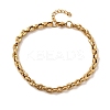 304 Stainless Steel Coffee Bean Chain Bracelets for Women BJEW-B140-01B-G-4