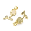 Flower Resin Pendants KK-E102-28G-2