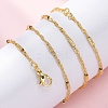 Brass Singapore Chains Necklaces for Women NJEW-D302-04G-3