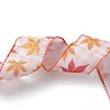 10M Thanksgiving Day Theme Wired Linen Ribbon OCOR-G013-02H-3