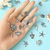 18Pcs 18 Style Tibetan Style Alloy Pendants TIBEP-YW0001-71-3