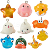 20Pcs 10 Styles Ocean Theme Resin Pendants RESI-SC0006-39-1