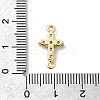 Brass Pave Clear Cubic Zirconia Connector Charms KK-H529-39B-G-3