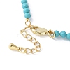 Synthetic Turquoise Faceted Round Beaded Bracelet Making KK-F892-28G-3