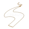 304 Stainless Steel Wave Pendant Necklace with Cable Chains for Women NJEW-I119-01G-2