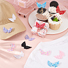 105Pcs 7 Colors Angel Wing Polyester Embroidery Appliques PATC-GA0001-27-4