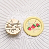 Golden Tone Round Wax Seal Brass Stamp Heads AJEW-Z034-01G-17-1