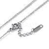 304 Stainless Steel Cable Necklaces NJEW-G081-08P-3