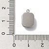 304 Stainless Steel Glass Pendants STAS-L022-062P-07-3