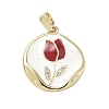 Brass Micro Pave Cubic Zirconia Pendants KK-K368-05A-02-1