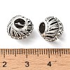 Rack Plating Alloy European Beads PALLOY-S189-01AS-2