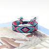 Polyester Braided Rhombus Pattern Cord Bracelet FIND-PW0013-004A-15-1