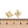 Ocean Theme Brass Micro Pave Cubic Zirconia Charms KK-F902-08H-G-3