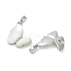 Natural White Shell Butterfly Pendants KK-U043-25P-2