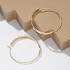 304 Stainless Steel Ring Hoop Earrings for Women EJEW-Q781-04G-1