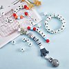 20Pcs Luminous Cube Letter Silicone Beads 12x12x12mm Square Dice Alphabet Beads with 2mm Hole Spacer Loose Letter Beads for Bracelet Necklace Jewelry Making JX437R-5