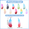 DIY Acrylic Feather Pendant Waxed Cotton Cord Necklace & Earring Making Kits DIY-YW0011-53-3