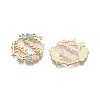 Rack Plating Alloy Enamel Pendants ENAM-N056-369KCG-03-2