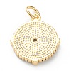 Brass Micro Pave Cubic Zirconia Pendants ZIRC-P200-14B-G-2