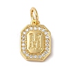 Real 18K Gold Plated Brass Micro Pave Clear Cubic Zirconia Pendants KK-L216-002G-M-1