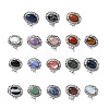 Oval Natural & Synthetic Gemstone Finger Rings RJEW-M063-01P-2