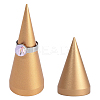 2Pcs 2 Styles Alloy Ring Display Stands RDIS-BBC0001-01G-1
