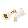 Brass Enamel Pendants KK-K408-41G-2
