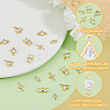 20Pcs 5 Styles Brass Pave Clear Cubic Zirconia Connector Charms KK-HS0001-30-4