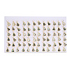 Gourd Natural Black Lip Shell & Pearl Dangle Stud Earrings PEAR-N020-05R-4