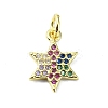 Brass Micro Pave Colorful Cubic Zirconia Pendants KK-H475-19G-11-1
