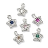 Brass Micro Pave Cubic Zirconia Charms KK-G548-19P-1