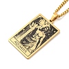 304 Stainless Steel Tarot Pendant Necklaces NJEW-A026-01G-11-2