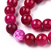 Dyed Natural Agate Beads Strands G-T109-8mm-05-2