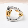 304 Stainless Steel Cuff Open Rings for Women RJEW-B158-02GP-03-2