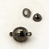Brass Magnetic Clasps with Loops PALLOY-MC043-2B-2