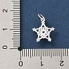 925 Sterling Silver Pave Clear Cubic Zirconia Pendants STER-G049-01B-S-3