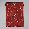 Embroidery Flower Burlap Packing Pouches Drawstring Bags ABAG-WH0048-39C-1