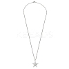 Brass Micro Pave Clear Cubic Zirconia Pendant Necklaces NJEW-M211-02A-P-5