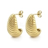 Ion Plating(IP) 304 Stainless Steel Stud Earrings for Women EJEW-N054-35G-1