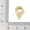 Brass Micro Pave Cubic Zirconia Lobster Claw Clasps KK-M311-28G-01-3