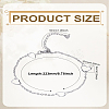 1Pc 304 Stainless Steel Cable Chain Anklets AJEW-LP0006-57-2