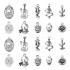 100Pcs 10 Style Tibetan Style Alloy Pendants TIBEP-CJ0001-85-1