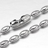 Tarnish Resistant 304 Stainless Steel Ball Chain Necklaces CHS-O006-C-2.4mm-1