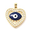 Brass Micro Pave Clear Cubic Zirconia Pendents KK-R212-12G-04-1