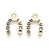 Rack Plating Alloy Enamel Pendants ENAM-T024-05G-1