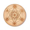Wooden Carved Cup Mats DIY-B060-04D-1