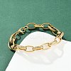 304 Stainless Steel Cable Chain Bracelets for Women BJEW-Z143-10G-1