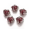 Heart Brass Enamel Prayer Box Pendants KK-24X21-5